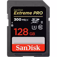 ارسال فوری   امکان خرید حضوری   کارت حافظه SDXC سن دیسک مدل sandisk Extreme Pro V30 کلاس 10 استاندارد UHS-II U3 سرعت 300mbps ظرفیت 128 گیگابایت