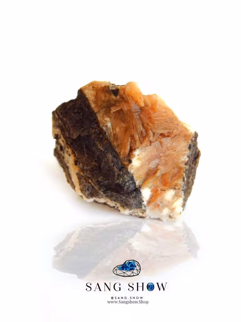 سنگ استلریت نارنجی بر بستر و خوشرنگ S435