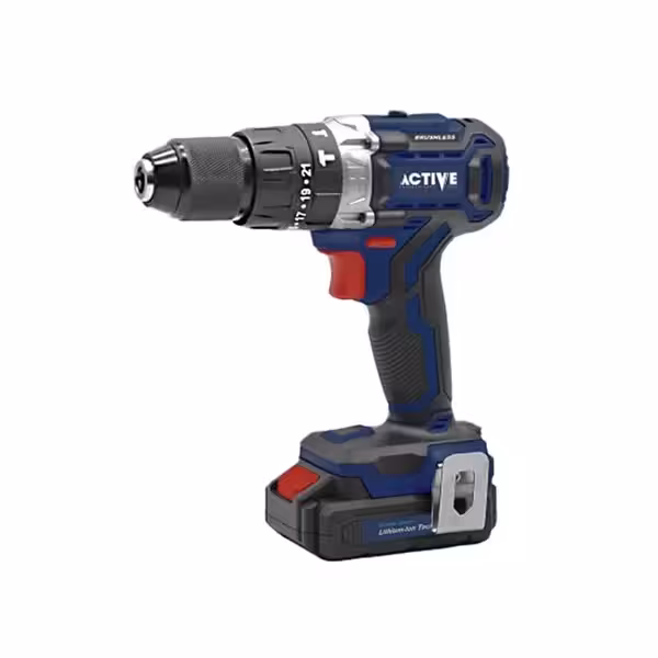 دریل شارژی اکتیو براشلس چکشی 20 ولت مدل AC-3820BL