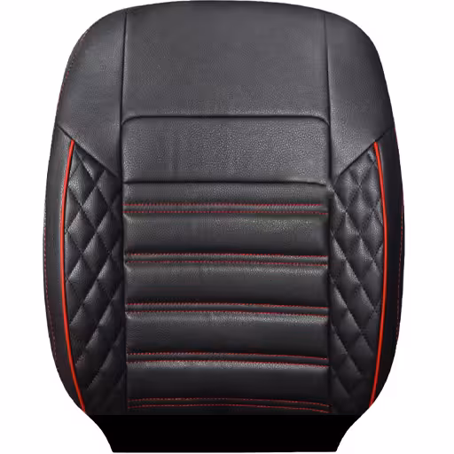 خرید روکش صندلی پژو 206 سوشیانت چرم مدل سورنا مشکی دوخت قرمز 3 تیکه | اتوموبی