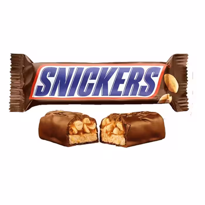 شکلات اسنیکرز Snickers با مغز بادام زمینی حجم 50 گرم