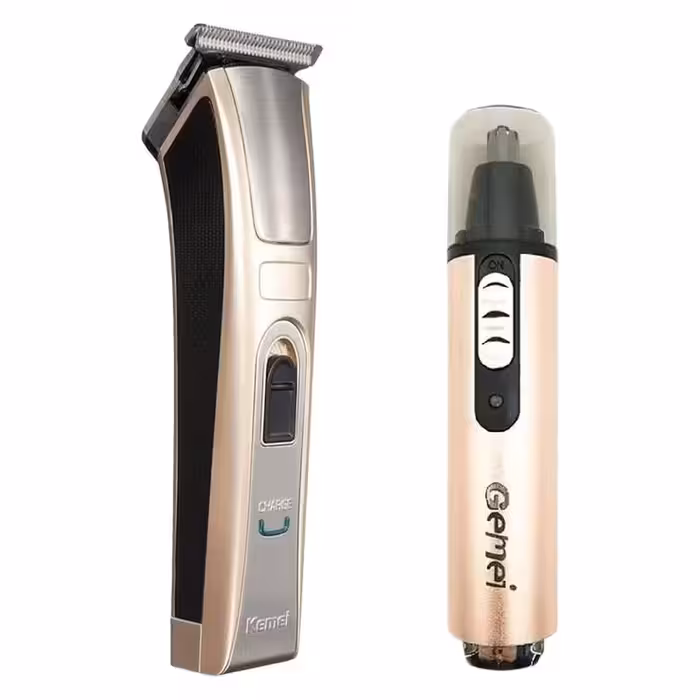 ماشین اصلاح موی صورت کیمی مدل KM-5017 به همراه موزن گوش و بینی جیمی مدل GM 3112 | کالا مکس