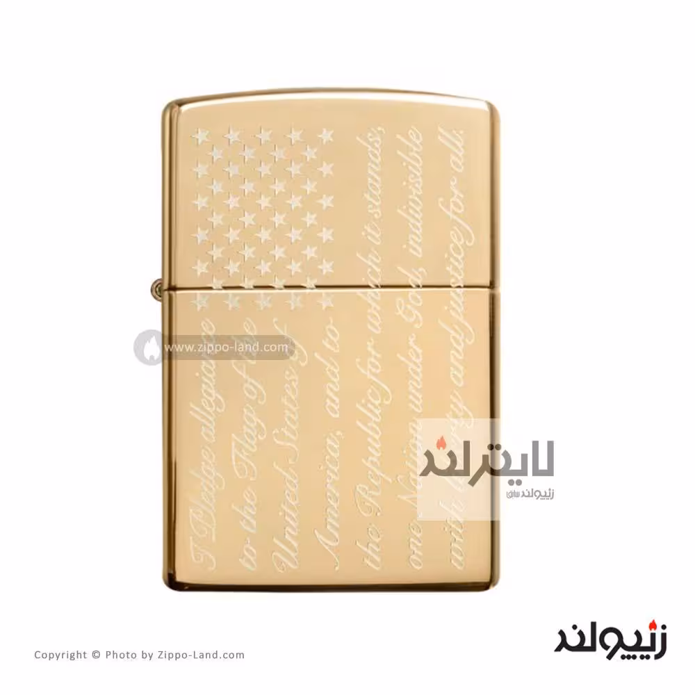 فندک زیپو مدل Pledge of Allegiance Design کد 49585