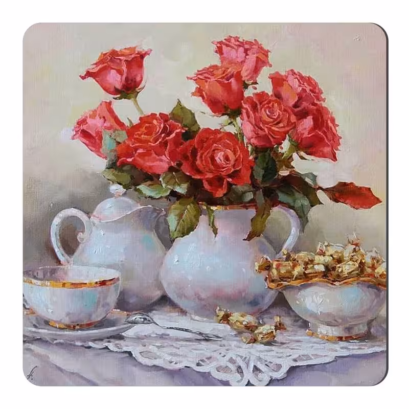 مگنت طرح نقاشی گلدان گل کد wmg406