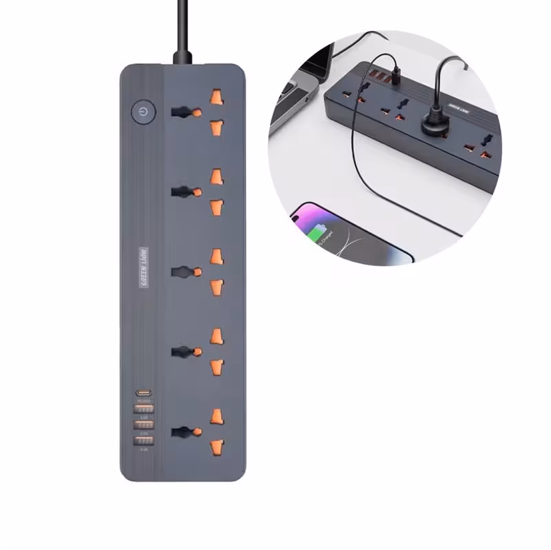 چندراهی برق گرین لاین با توان 2500 وات مدل green lion GS-250 Power Socket 2500W