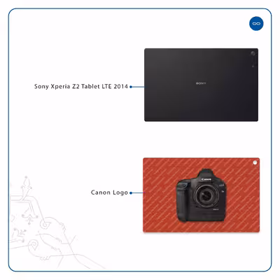 برچسب پوششی ماهوت مدل Canon-Logo مناسب برای تبلت سونی Xperia Z2 Tablet LTE 2014