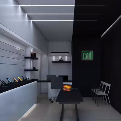 چراغ دیواری نئون دیزاین طرح Xiaomi-GL_GR