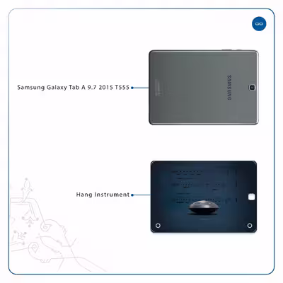 برچسب پوششی ماهوت مدل Hang Instrument مناسب برای تبلت سامسونگ Galaxy Tab A 9.7 2015 T555
