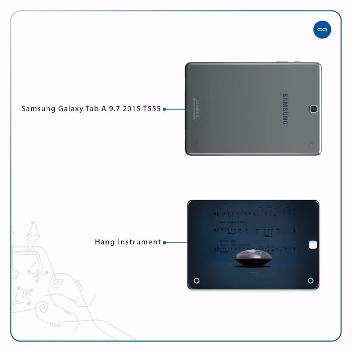 برچسب پوششی ماهوت مدل Hang Instrument مناسب برای تبلت سامسونگ Galaxy Tab A 9.7 2015 T555