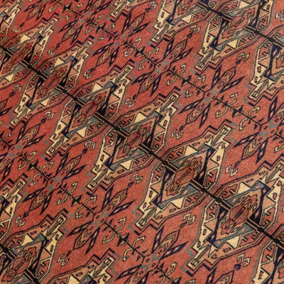 فرش دستبافت سه متری مدل ترکمن کد 40.1872