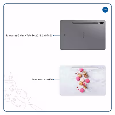 برچسب پوششی ماهوت مدل Macaron cookie مناسب برای تبلت سامسونگ Galaxy Tab S6 2019 SM-T865