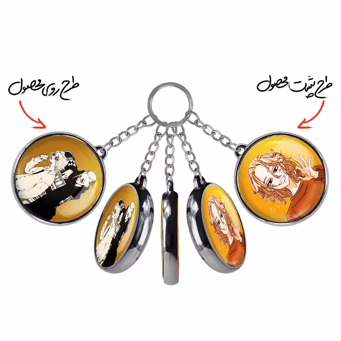 جاکلیدی خندالو طرح مایکی انیمه توکیو ریونجرز مدل دوطرفه کد 1057910583