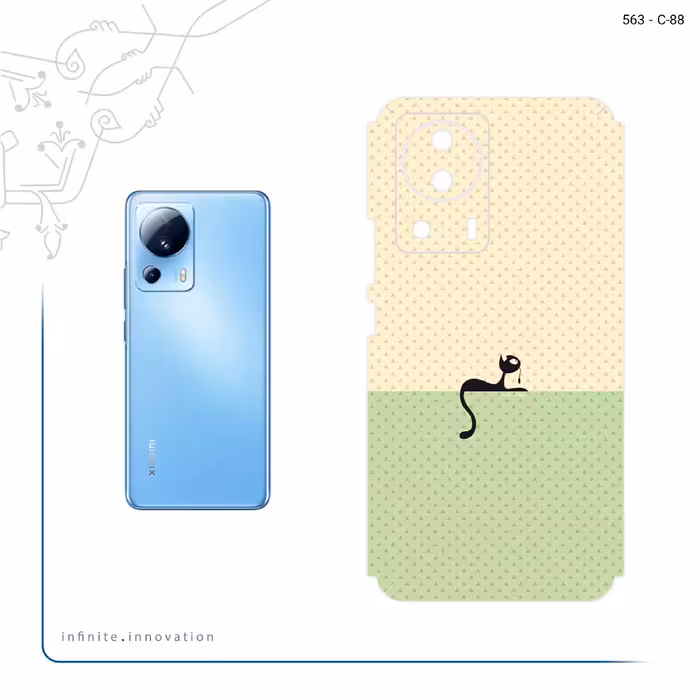 برچسب پوششی ماهوت مدل Minimal Internet Cat Icon مناسب برای گوشی موبایل شیائومی 13 Lite