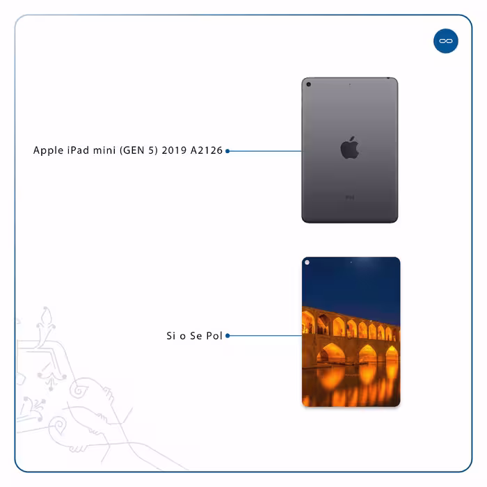 برچسب پوششی ماهوت مدل Si-O-Se-Pol مناسب برای تبلت اپل iPad mini (GEN 5) 2019 A2126