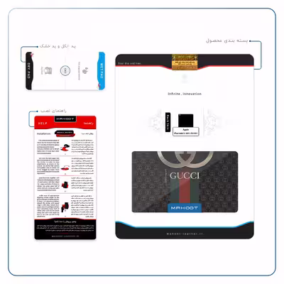 برچسب پوششی ماهوت مدل GUCCI-Logo مناسب برای تبلت اپل iPad mini 2 2013 A1491