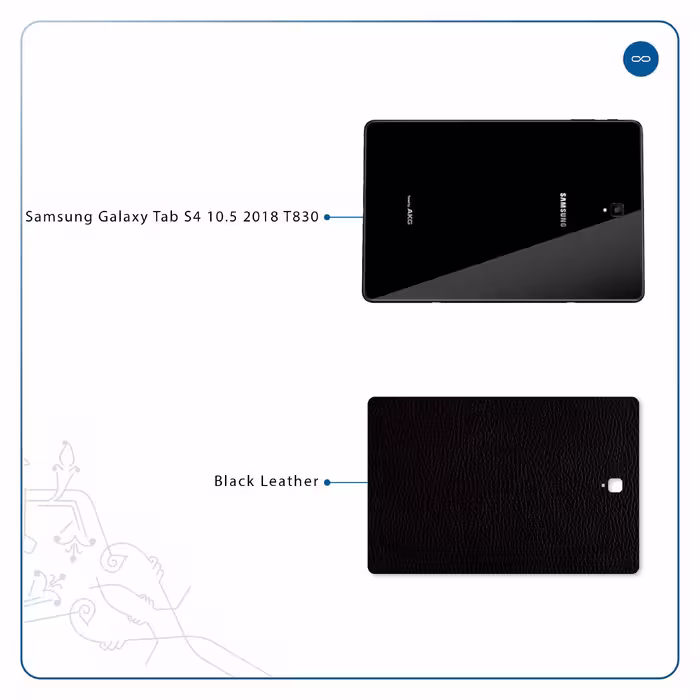 برچسب پوششی ماهوت مدل Black-Leather مناسب برای تبلت سامسونگ Galaxy Tab S4 10.5 2018 T830