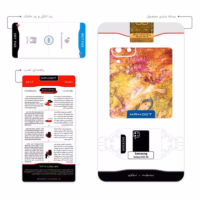 برچسب پوششی ماهوت مدل Persian miniature 1 مناسب برای گوشی موبایل سامسونگ Galaxy A32 5G