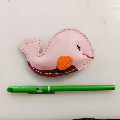 جاکلیدی چرمی طرح دلفین کد 1