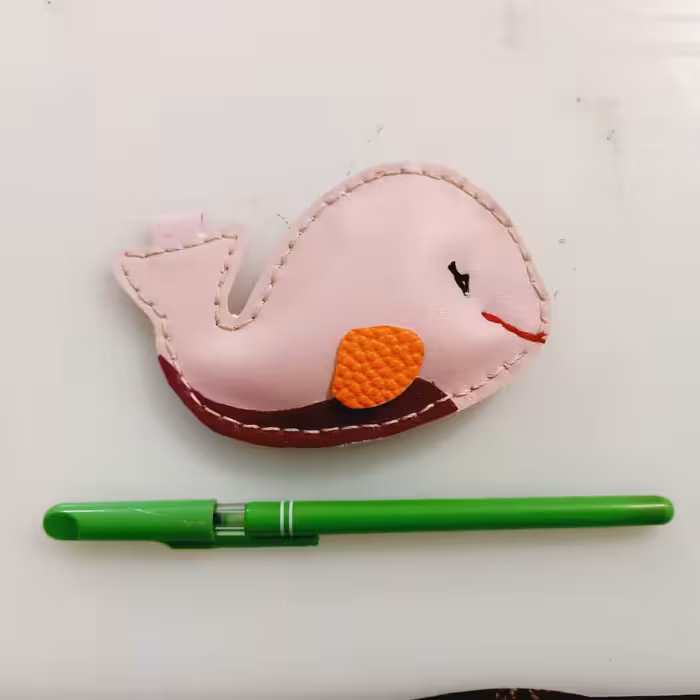 جاکلیدی چرمی طرح دلفین کد 1