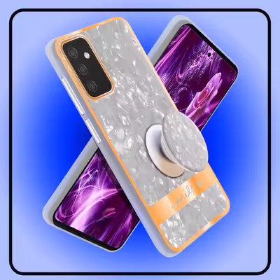 کاور لاین کینگ مدل کریستال یخی مناسب برای گوشی موبایل سامسونگ Galaxy A13 5G به همراه پایه نگهدارنده