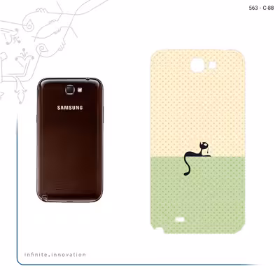 برچسب پوششی ماهوت مدل Minimal Internet Cat Icon مناسب برای گوشی موبایل سامسونگ Galaxy Note 2