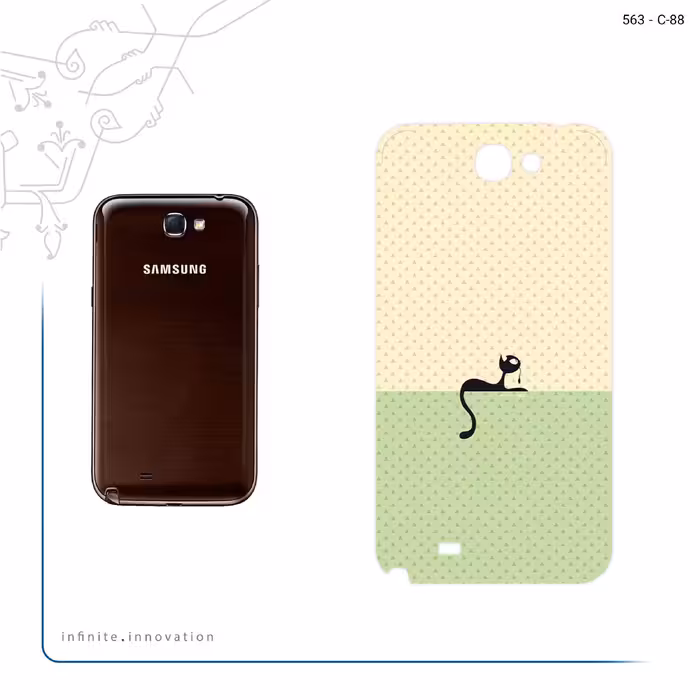 برچسب پوششی ماهوت مدل Minimal Internet Cat Icon مناسب برای گوشی موبایل سامسونگ Galaxy Note 2