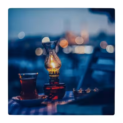  زیر لیوانی  طرح فانوس و استکان چایی کد    4861173_3773