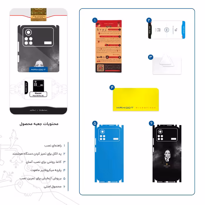 برچسب پوششی ماهوت مدل Angelina Jolie-FullSkin مناسب برای گوشی موبایل شیائومی Poco X4 Pro 5G