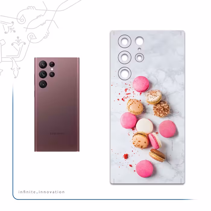 برچسب پوششی ماهوت مدل Macaron-cookie مناسب برای گوشی موبایل سامسونگ Galaxy S22 Ultra 5G