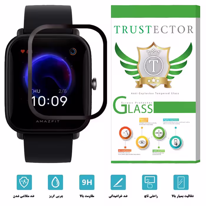 محافظ صفحه نمایش تراستکتور مدل PMTA-Glass مناسب برای ساعت هوشمند آمازفیت Bip U Pro