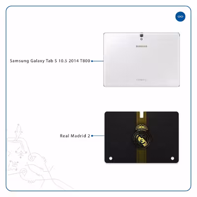 برچسب پوششی ماهوت مدل Real-Madrid-2 مناسب برای تبلت سامسونگ Galaxy Tab S 10.5 2014 T800