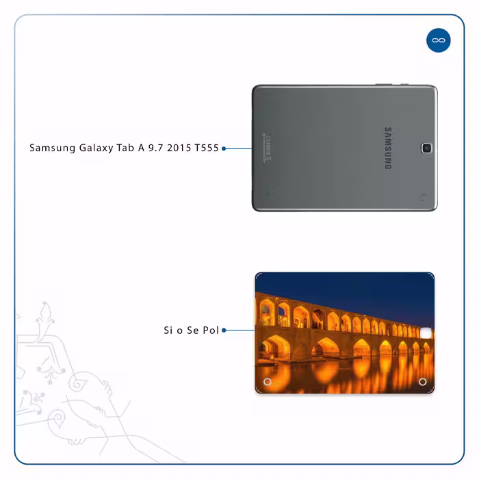 برچسب پوششی ماهوت مدل Si-O-Se-Pol مناسب برای تبلت سامسونگ Galaxy Tab A 9.7 2015 T555