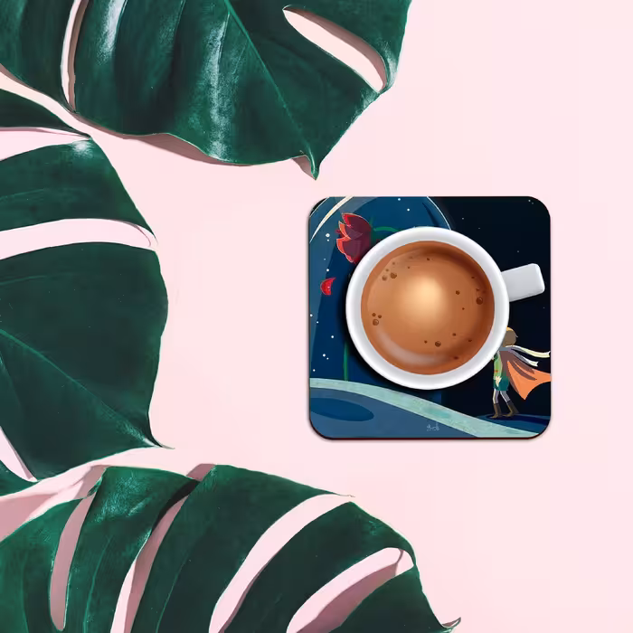 زیر لیوانی لوکسینو مدل شازده کوچولو کد Shahrad_19 مجموعه 6 عددی