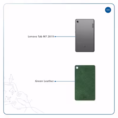 برچسب پوششی ماهوت مدل Green-Leather مناسب برای تبلت لنوو Tab M7 2019