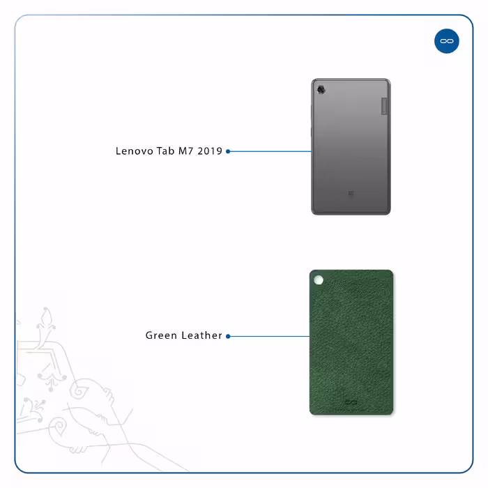 برچسب پوششی ماهوت مدل Green-Leather مناسب برای تبلت لنوو Tab M7 2019