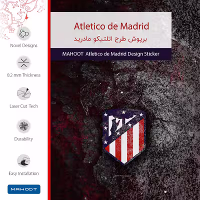 برچسب پوششی ماهوت مدل Atletico de Madrid مناسب برای تبلت سامسونگ Galaxy Tab A 9.7 2015 T555