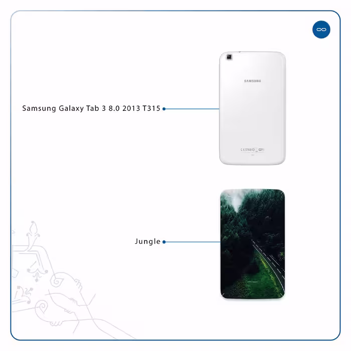 برچسب پوششی ماهوت مدل Jungle مناسب برای تبلت سامسونگ Galaxy Tab 3 8.0 2013 T315