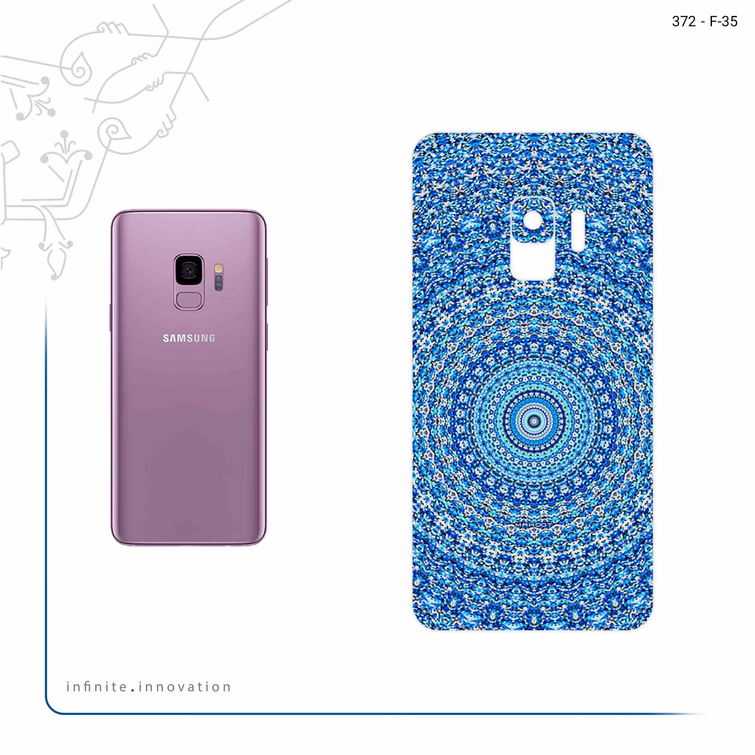 برچسب پوششی ماهوت مدل Mandala Design 1 مناسب برای گوشی موبایل سامسونگ Galaxy S9