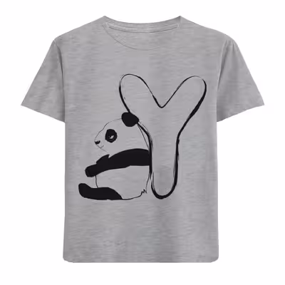 تی شرت آستین کوتاه بچگانه مدل پانداF779 Y