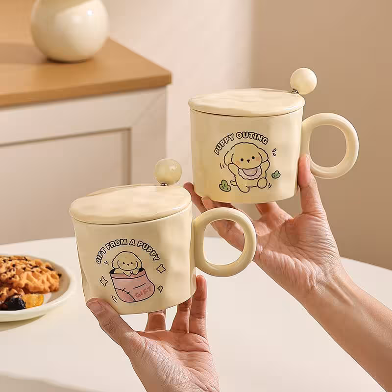 ماگ درب دار طرح خرس مهربون