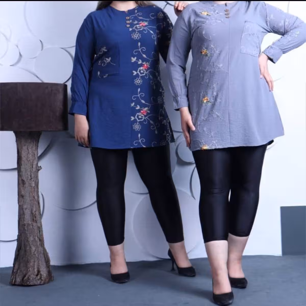 تونیک طرح دار خامه دوزی زنانه 
