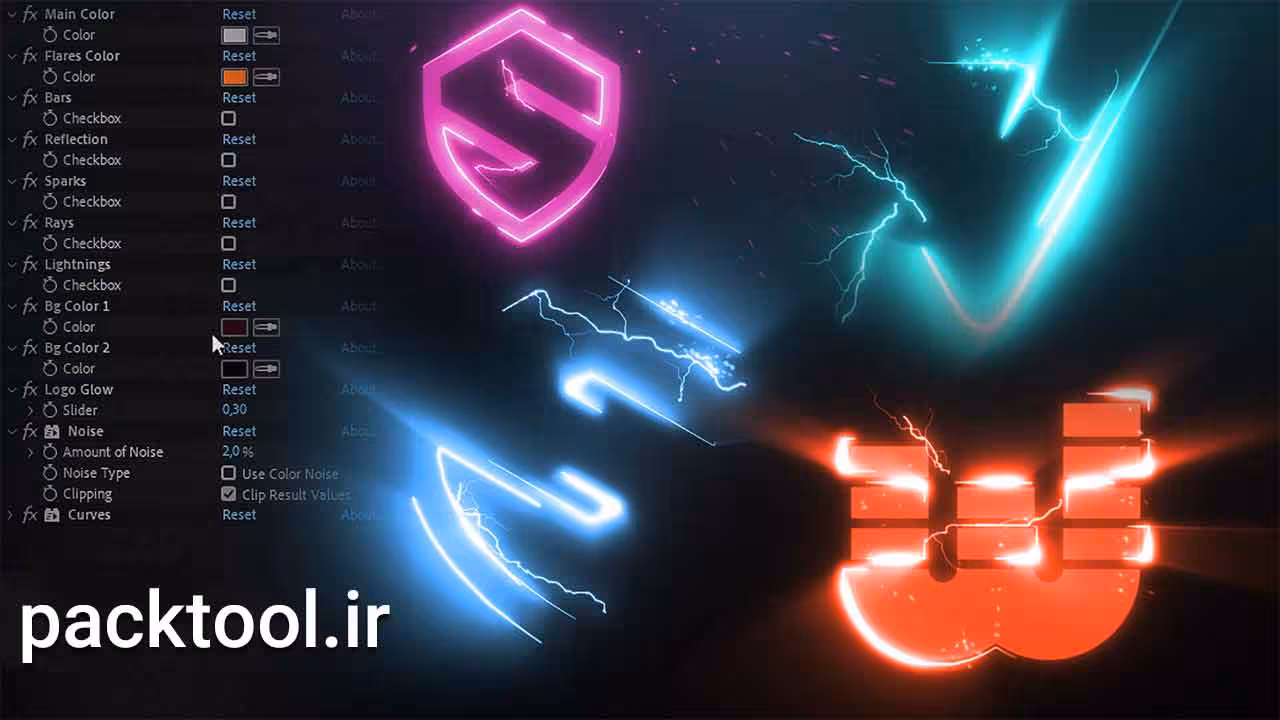 دانلود پروژه آماده لوگوی مولتی اف ایکس ریویل در افتر افکت MultiFx Logo Reveal - پک تول