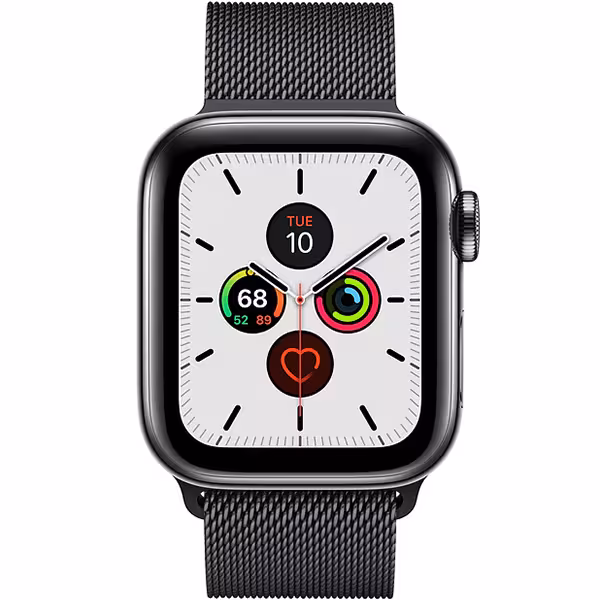 سری 5 استیل سلولار مردانه Space Black Stainless Steel Case with Space Black Milanese Loop - Hiapple.ir