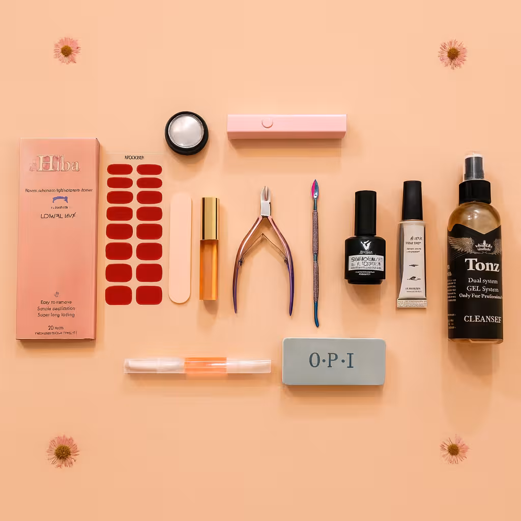 پک ویژه حرفه ای (شامل استیکر انتخابی، دستگاه یووی قلمی شارژی کوچک ، تاپ کات ، قلم ریموور ، چسب استیکر ، نیپر ، عقب‌زن ، کلینزر ، پودر کروم ، براش سیلیکونی، پولیش ناخن)