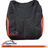 روکش صندلی فردا موتور SX5 FMC پارچه رنگ مشکی نوار قرمز