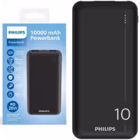 پاور بانک پرتابل فیلیپس PHILIPS مدل DLP1812PB با ظرفیت 10000 میلی آمپر ساعت و توان 20 وات