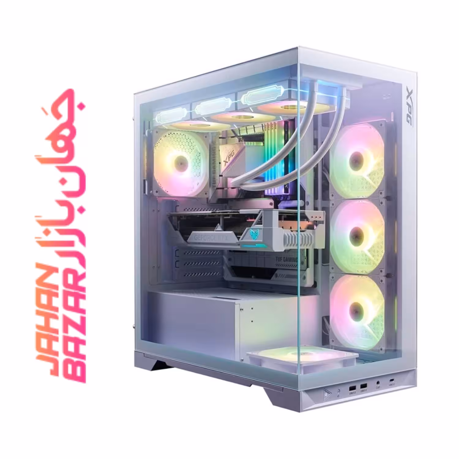 کیس گیمینگ ای دیتا مدل XPG Invader X BTF Mid Tower رنگ سفید
