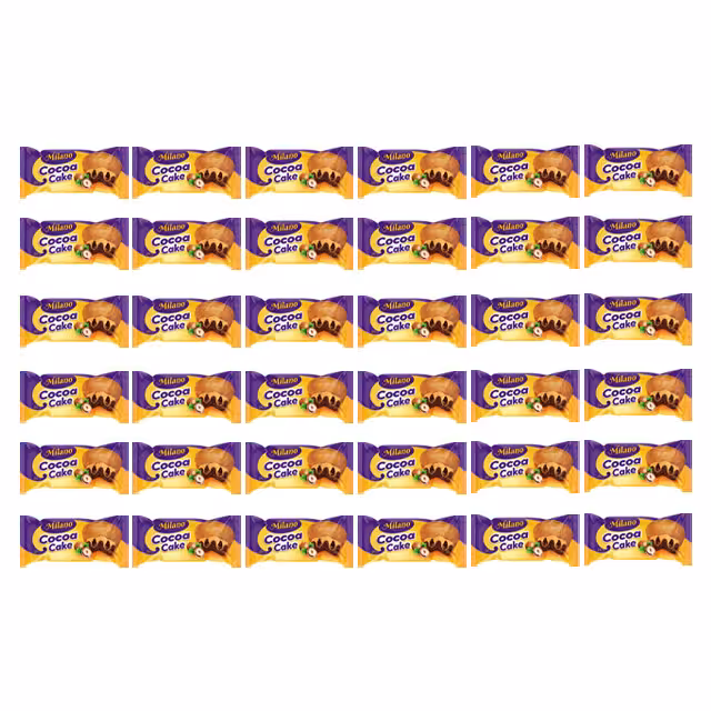 کیک مغزدار دوقلو کاکائو فندق شیرین عسل میلانو 60 گرمی 36 عددی