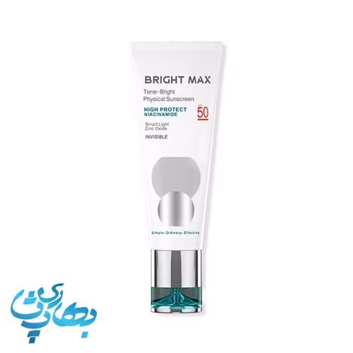 کرم ضد آفتاب فیزیکال بی رنگ تن برایت – برایت مکس
