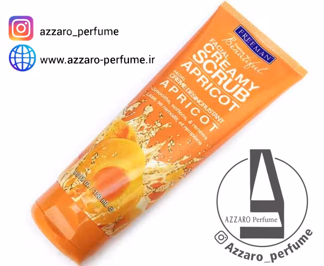 ماسک اسکراب صورت فریمن freeman مدل زردآلو فریمن حجم 150 میل